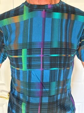 Robert Graham Blue Plaid Short Sleeve Men’s Shirt